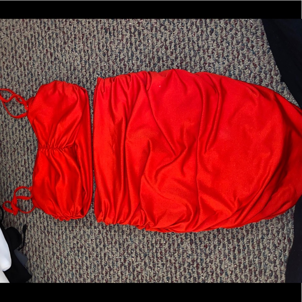 Two Piece Red Dress